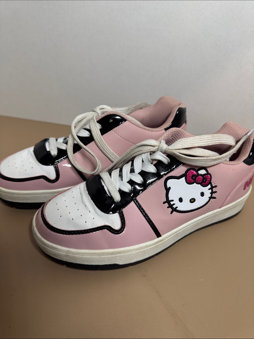 Hello Kitty Pink White and Black Kids Sneakers
